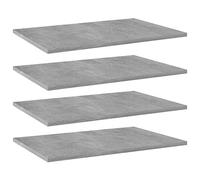 Vidaxl Panneaux De Bibliothèque 4 Pcs Gris Béton 60x40x1,5cm Aggloméré