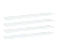 vidaXL Panneaux de bibliothèque 4 pcs – Étagère murale flottante, blanc (bois d’ingénierie)