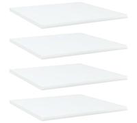 vidaXL Panneaux de bibliothèque 4 pcs – Étagères murales flottantes, blanc bois d’ingénierie