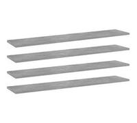 vidaXL Panneaux de bibliothèque 4 pcs Étagère murale flottante Gris béton 100x20x1,5 cm
