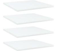 vidaXL Panneaux de bibliothèque 4 pcs – Étagères murales flottantes, blanc bois d’ingénierie