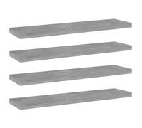 vidaXL Panneaux de bibliothèque 4 pcs – Étagère murale bois d’ingénierie, gris béton