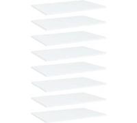 vidaXL Panneaux de bibliothèque 8 pcs Blanc 60x40x1,5 cm Aggloméré Blanc G