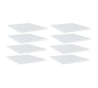 vidaXL Panneaux de bibliothèque 8 pcs blanc brillant bois d’ingénierie 805197