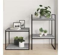 vidaXL Panneaux de Bibliothèque 8 pcs, Étagère Murale Flottante, Plaque d’Étagère de Rangement Salon Intérieur, Gris Béton Bois d’Ingénierie Gris G