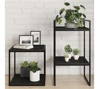 vidaXL Panneaux de Bibliothèque 8 pcs, Étagère Murale Flottante, Plaque d’Étagère de Rangement Salon Intérieur, Noir Brillant Bois d’Ingénierie Noir G
