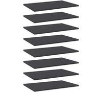 vidaXL Panneaux de bibliothèque 8 pcs Gris 60x40x1,5 cm Aggloméré Gris G