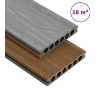 vidaXL Panneaux de terrasse WPC 10 m²