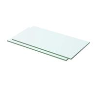 vidaXL Panneaux d'étagère en verre transparent 2 pièces 50 x 20 cm