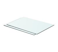 vidaXL Panneaux d'étagère 2 pcs Verre Transparent 50 x 30 cm