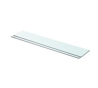 vidaXL Panneaux d'étagère 2 pcs Verre Transparent 80 x 15 cm