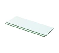 vidaXL 2X Panneaux d'Etagère Panneau de Rechange de Armoire Paroi à Lattes Salle d'Exposition Maison Magasin Durable Verre Transparent 50x12 cm
