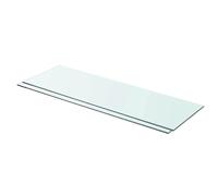 vidaXL 2X Panneaux d'Etagère Panneau de Rechange de Armoire Paroi à Lattes Salle d'Exposition Maison Magasin Durable Verre Transparent 80x25 cm