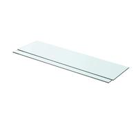 vidaXL Panneaux d'Étagère - Verre Transparent, 2 pièces, 80x20 cm