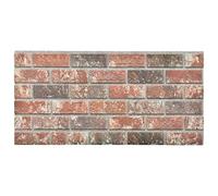 vidaXL Panneaux muraux 3D 10 pcs. Brun foncé & gris aspect brique EPS