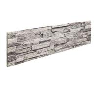 vidaXL : Panneaux muraux, 10 pièces, 100 x 25 cm, gris clair, en mousse EPS