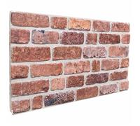 Panneaux muraux vidaXL, lot de 10, rouge, 100 x 50 cm, mousse EPS