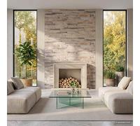 vidaXL : Panneaux muraux, 10 pièces, 100 x 25 cm, blanc et rouge, en polystyrène expansé (EPS)