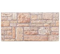 vidaXL : Panneaux muraux, 10 pièces, 100 x 50 cm, marron clair et blanc, en mousse EPS
