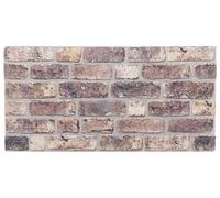 Panneaux muraux vidaXL, lot de 10, marron foncé, 100 x 50 cm, mousse EPS