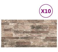 Panneaux muraux vidaXL, lot de 10, multicolores, 100 x 50 cm, mousse EPS
