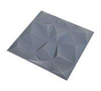 vidaXL Panneaux muraux 12 pcs Origami Gris 50 x 50 cm Mousse XPS