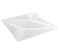 vidaXL : Panneaux muraux, 12 pièces, 50 x 50 cm, blanc, en mousse XPS, motif étoile