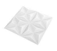 vidaXL Panneaux muraux 24 pcs Blanc Origami 50 x 50 cm Mousse XPS
