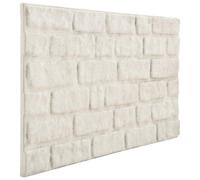 vidaXL Panneaux muraux 3D 10 pcs. Blanc Aspect brique EPS