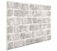 vidaXL Panneaux muraux 3D 10 pcs. Gris clair aspect brique EPS