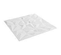 vidaXL Panneaux muraux 48 pcs Blanc 50 x 50 cm Mousse XPS 42046052