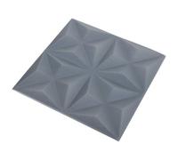 vidaXL Panneaux muraux 48 pcs Origami Gris 50 x 50 cm Mousse XPS