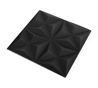 vidaXL Panneaux muraux 48 pcs Origami Noir 50 x 50 cm Mousse XPS
