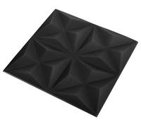 vidaXL : Panneaux muraux, 48 pièces, 50 x 50 cm, motif origami, noir, en mousse XPS
