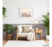 vidaXL : Panneaux muraux, 5 pièces, 100 x 50 cm, gris, en mousse EPS