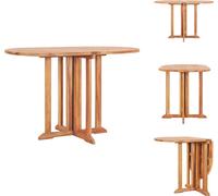 vidaXL Papillon Table de jardin Pliable 120x70x75cm Teck Massif - Tables de jardin