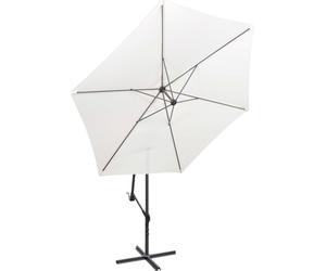 vidaXL Parapluie 3 m blanc sable