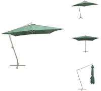 vidaXL Parapluie 300x300 cm Vert Mât en aluminium - Parasols & Protection solaire