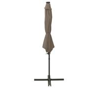 vidaXL Parapluie avec éclairage LED 300 cm Taupe