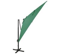 vidaXL Parapluie avec éclairage LED 300 cm vert