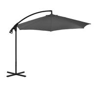 vidaXL Parapluie avec mât en acier 300 cm Anthracite