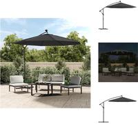 vidaXL Parapluie avec mât en aluminium 300 cm Anthracite - Parasols & Protection solaire