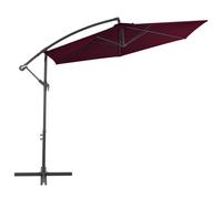 vidaXL Parapluie avec mât en aluminium 300 cm rouge bordeaux