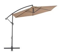 vidaXL Parapluie avec mât en aluminium 300 cm Taupe