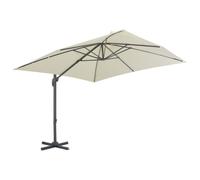 Parapluie avec mât en aluminium 300x300 cm blanc sable