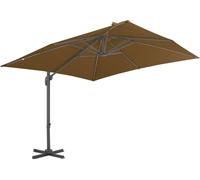 vidaXL Parapluie avec mât en aluminium 300x300 cm Taupe
