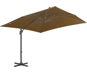 vidaXL Parapluie avec mât en aluminium 300x300 cm Taupe