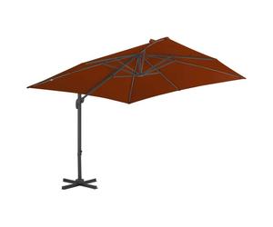 vidaXL Parapluie avec mât en aluminium 300x300 cm Terracota