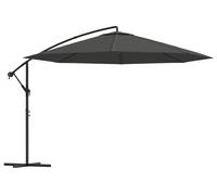 vidaXL Parapluie avec mât en aluminium 350 cm Anthracite