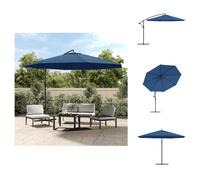 vidaXL Parapluie avec mât en aluminium 350 cm Bleu - Parasols & Protection solaire